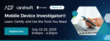 Mobile Device Investigator Training