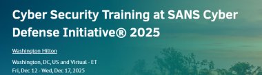 SANS Cyber Defense Initiative 2025