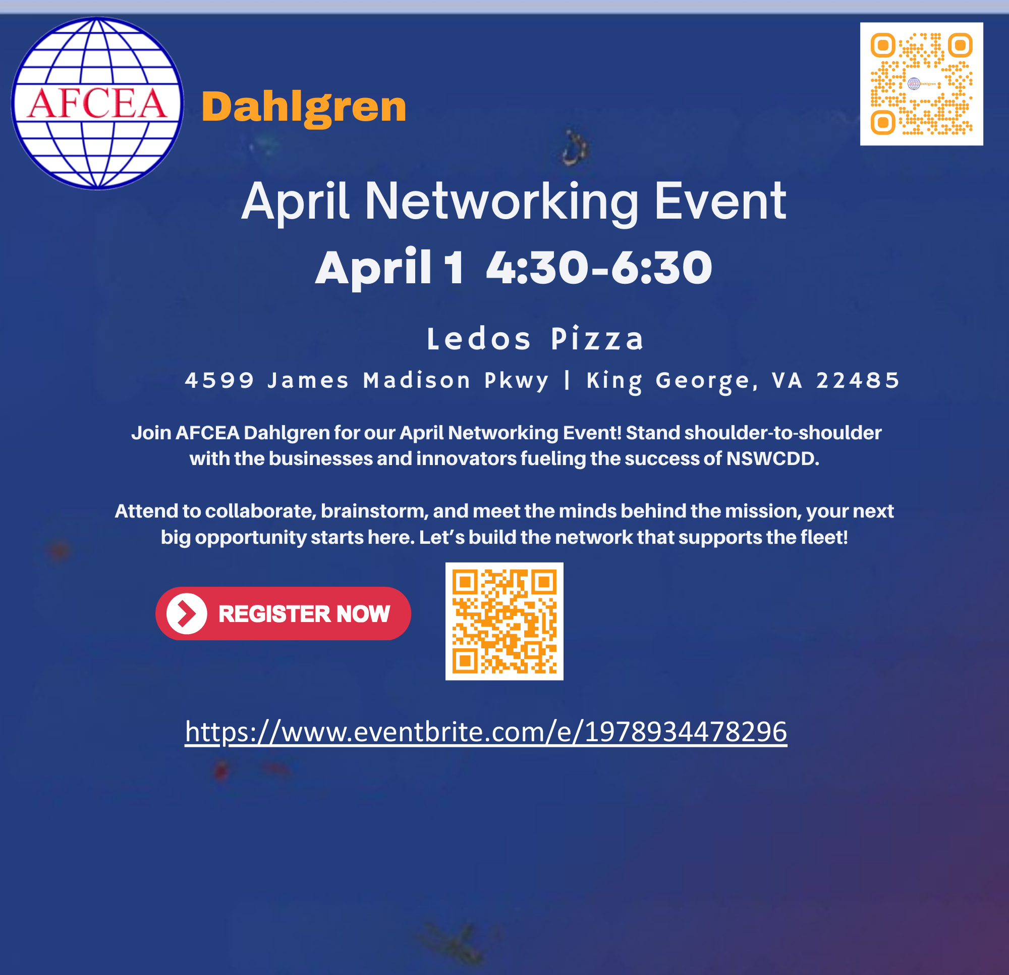 AFCEA Dahlgren April Networking Event