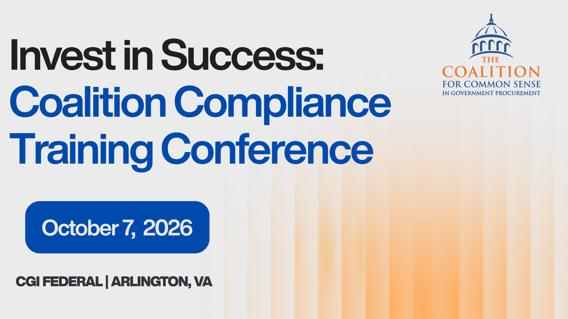 Invest in Success: Coalition Compliance Training Conference